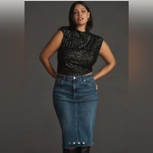 Pilcro Denim midi skirt, size 10